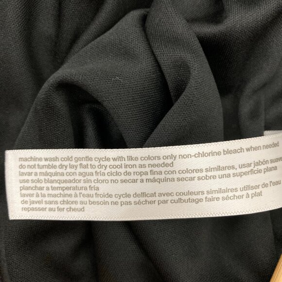 NWT Eloquii Cross Front Midi Dress Size 22 Black Long Sleeve Self-ties Neutral - Picture 8 of 9